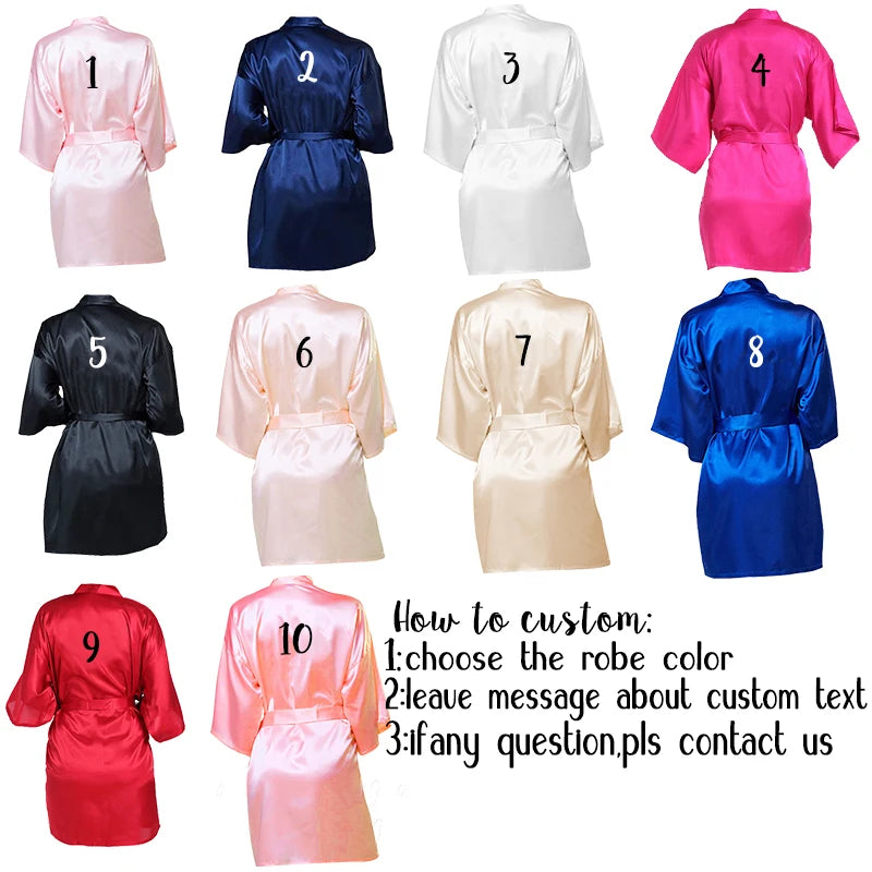 Wedding Dressing Gown Personalised Satin Custom Robes for Gifts image 4