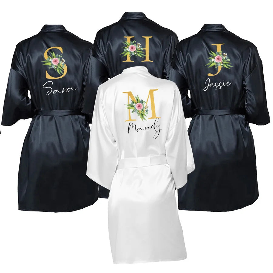 Wedding Dressing Gown Personalised Satin Custom Robes for Gifts image 0