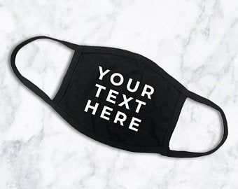 Personalised Face Mask Black image 2