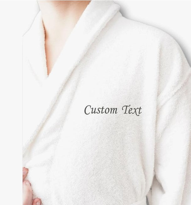 Personalised Bathrobe embroidery towel Back Custom Soft Bath Wrap Housecoat image 1