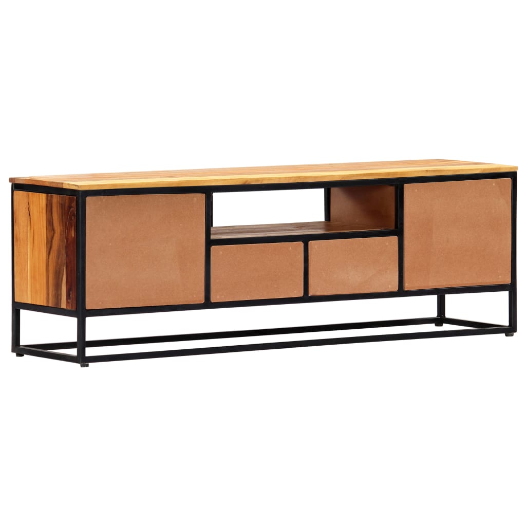 NNEVL TV Cabinet 120x30x40 cm Solid Reclaimed Wood and Steel