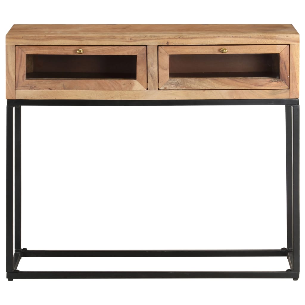 NNEVL Console Table 90x35x76 cm Solid Acacia Wood