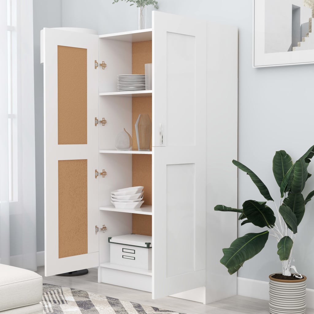 NNEVL Book Cabinet White 82.5x30.5x150 cm Engineered Wood