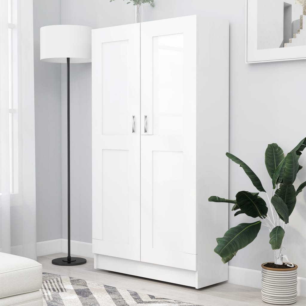 NNEVL Book Cabinet White 82.5x30.5x150 cm Engineered Wood