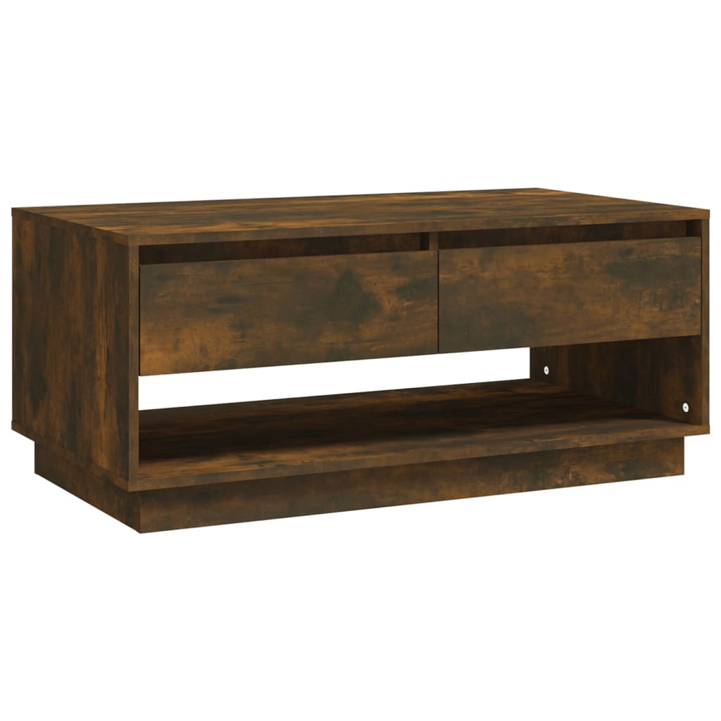 NNEVL Coffee Table Smoked Oak 102.5x55x44 cm Chipboard