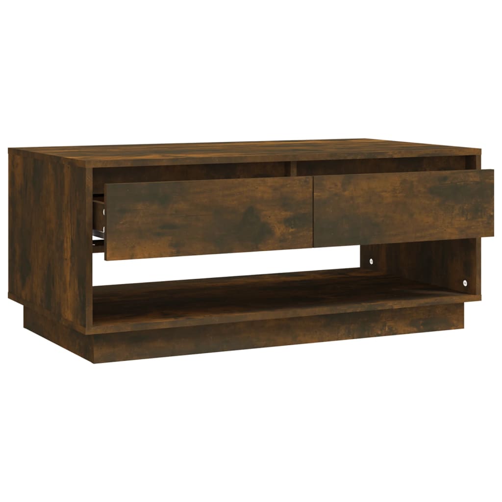 NNEVL Coffee Table Smoked Oak 102.5x55x44 cm Chipboard