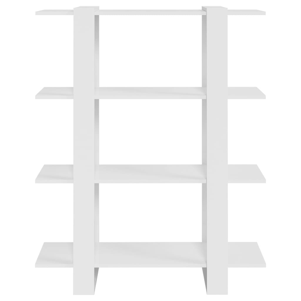 NNEVL Book Cabinet/Room Divider High Gloss White 100x30x123.5 cm