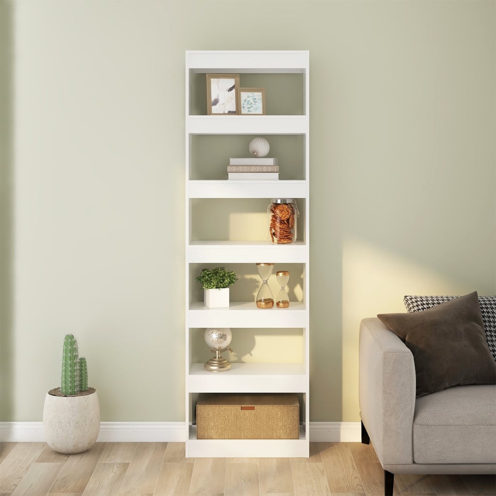 NNEVL Book Cabinet/Room Divider White 60x30x198 cm