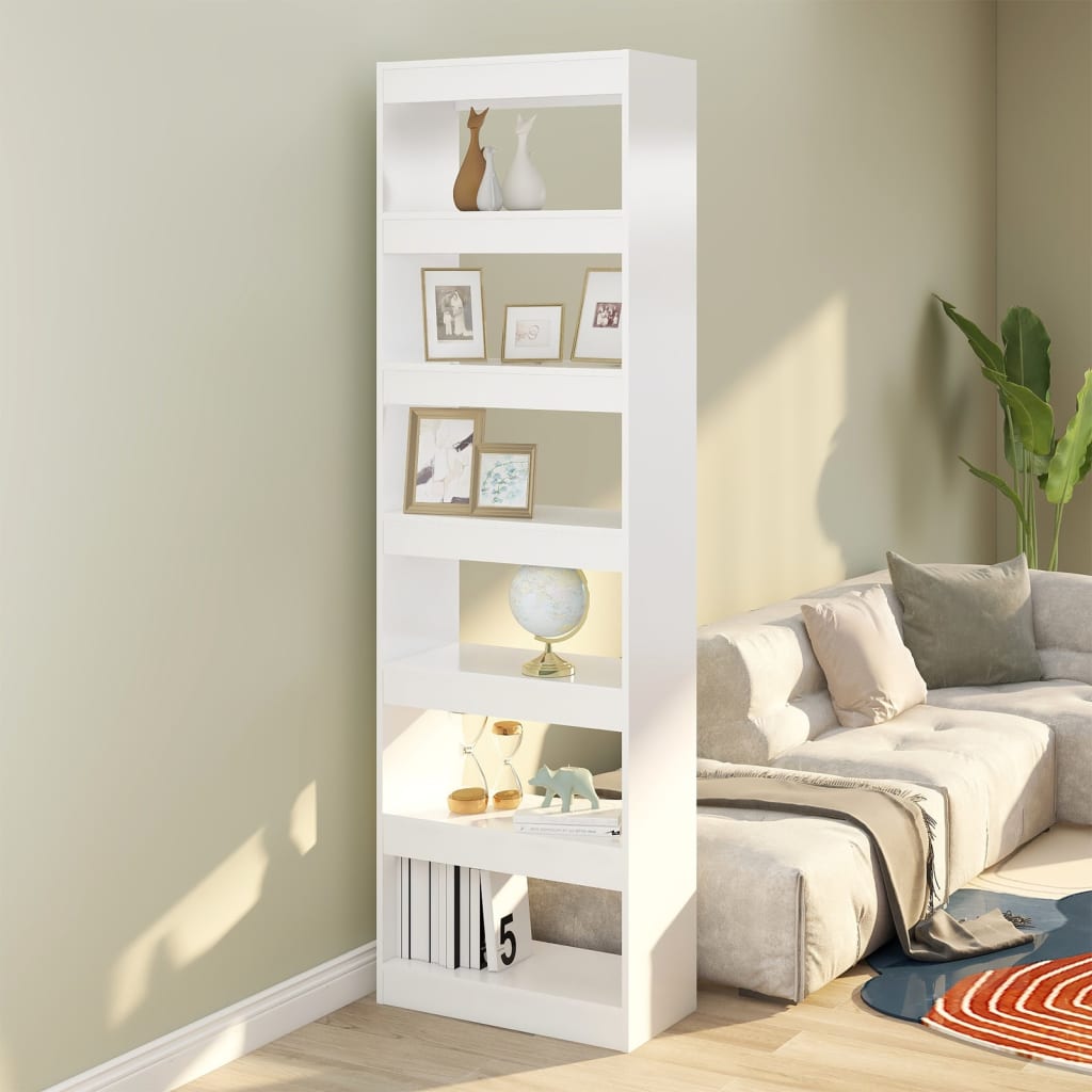 NNEVL Book Cabinet/Room Divider White 60x30x198 cm