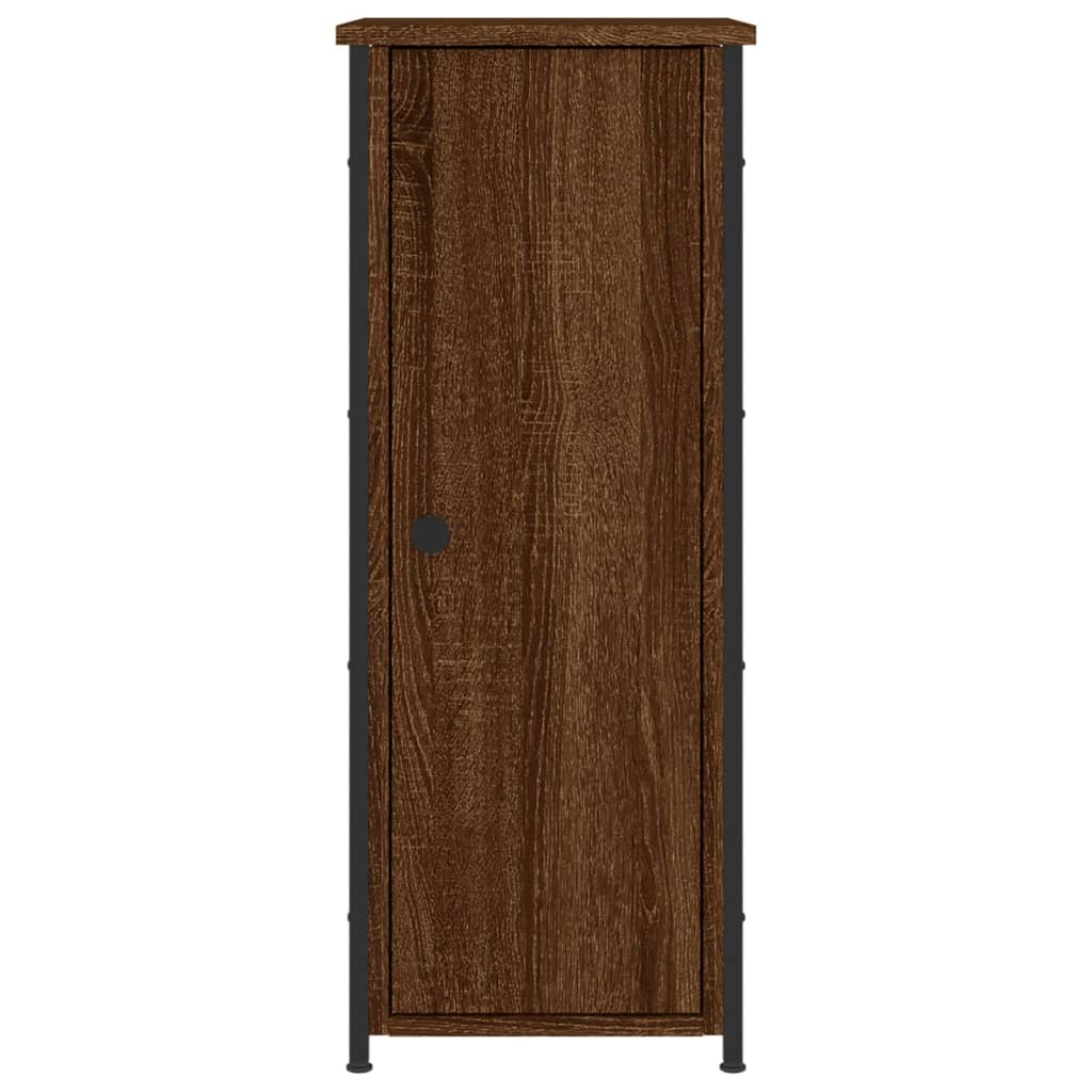NNEVL Bedside Cabinet Brown Oak 32x42x80 cm Engineered Wood