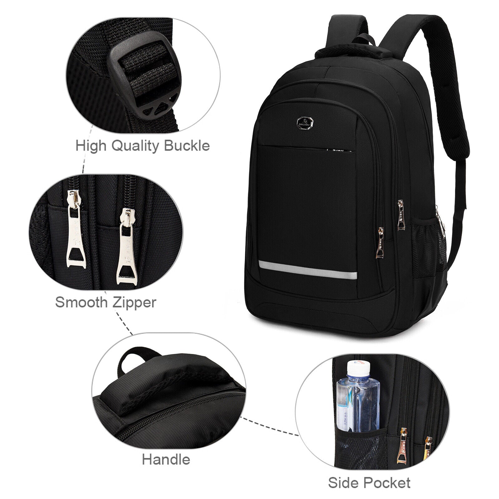 BAIGIO Men Women Laptop Backpack Waterproof 40L Large Rucksack Travel School Bag image 2