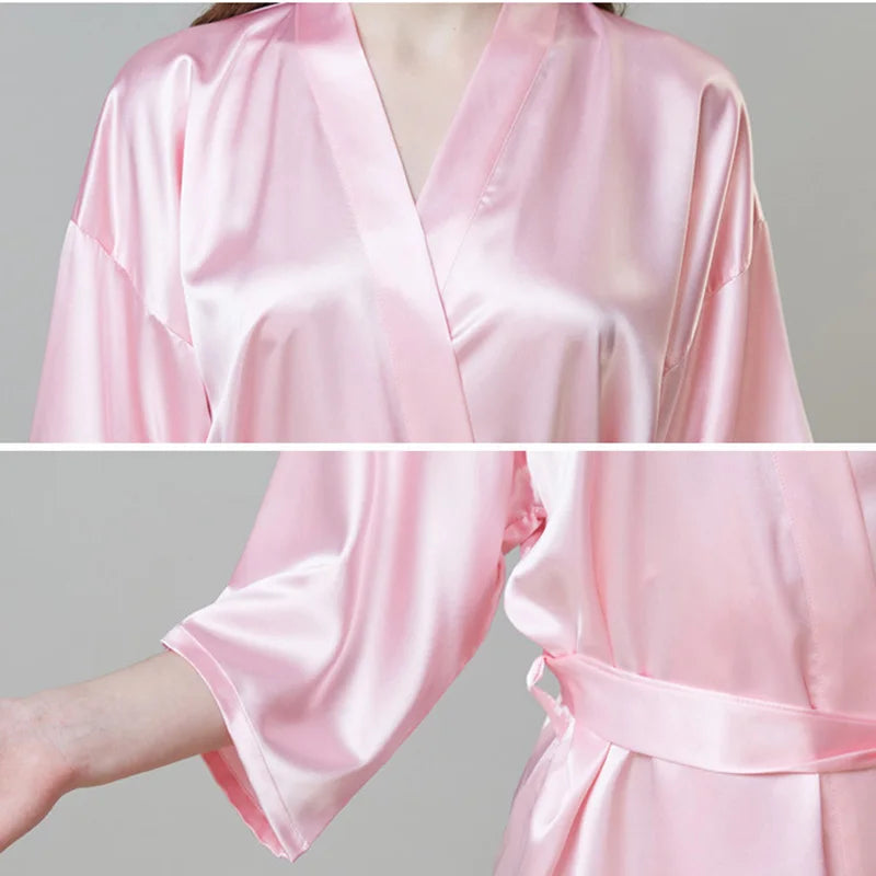 Wedding Dressing Gown Personalised Satin Custom Robes for Gifts image 3