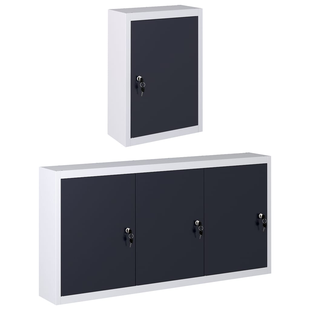 vidaXL Wall Mounted Tool Cabinet Tool Organizer with Shelves Tool Storage